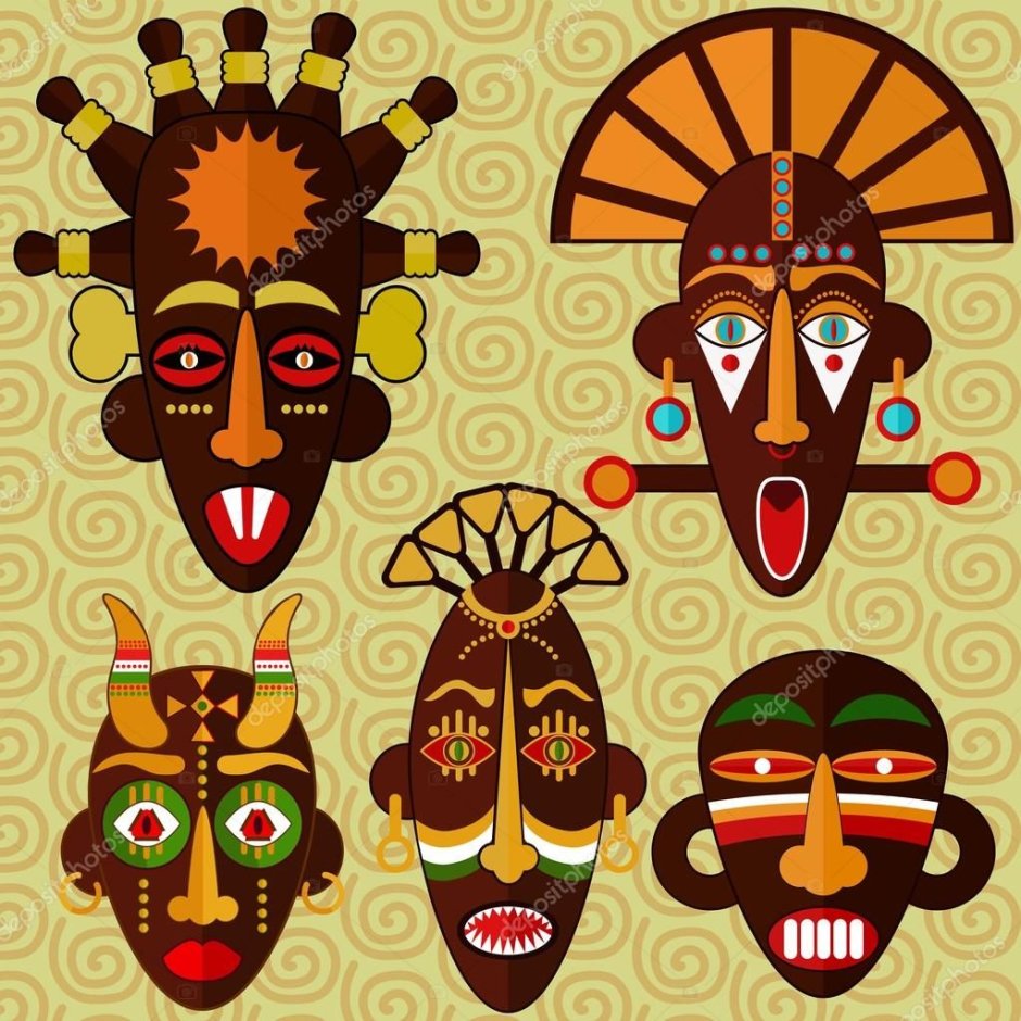 Африканская маска орнамент