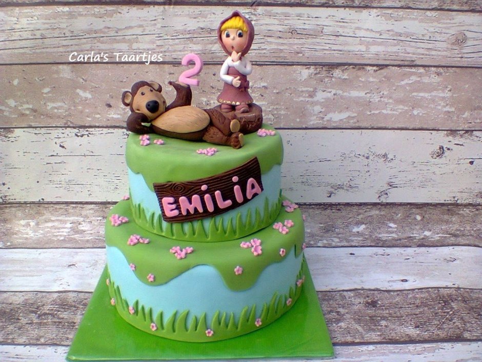 4th Birthday Cake Masha and Bear