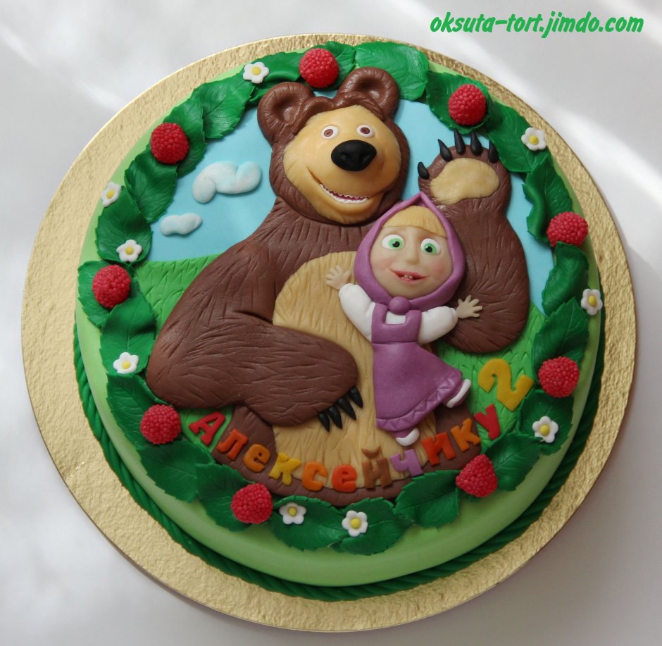 Торт Маша и медведь 2 ярусный