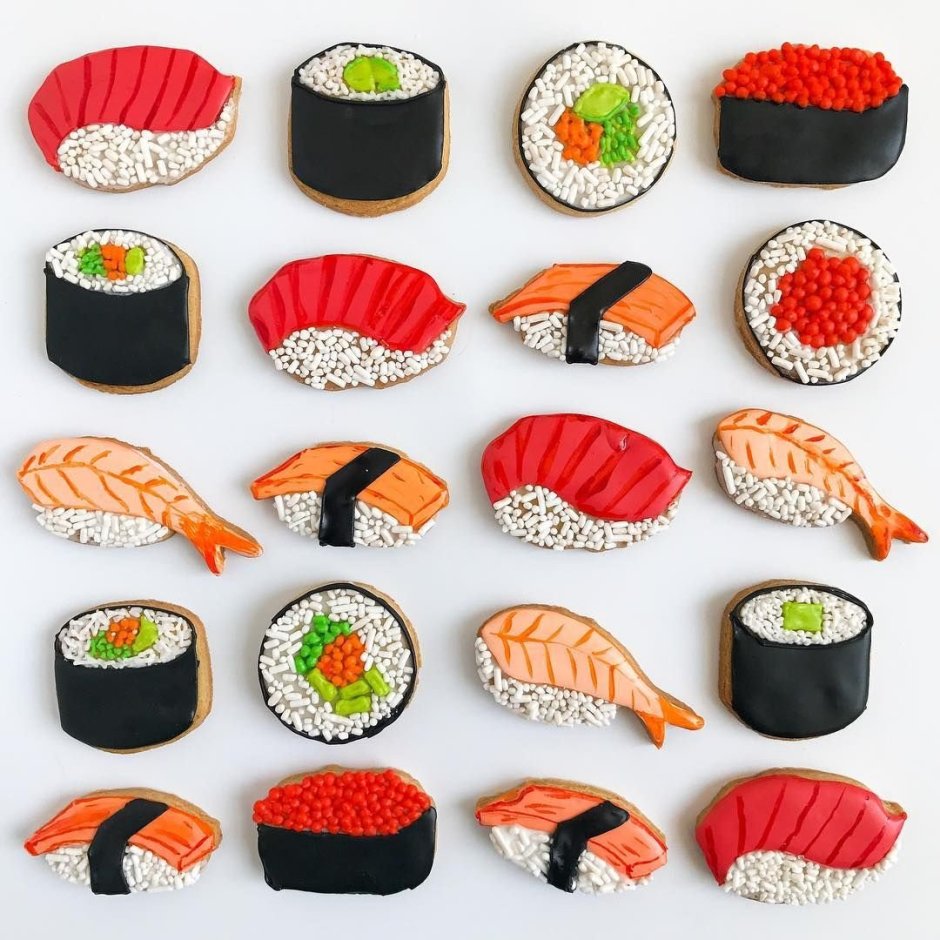 Печеньки в виде суши