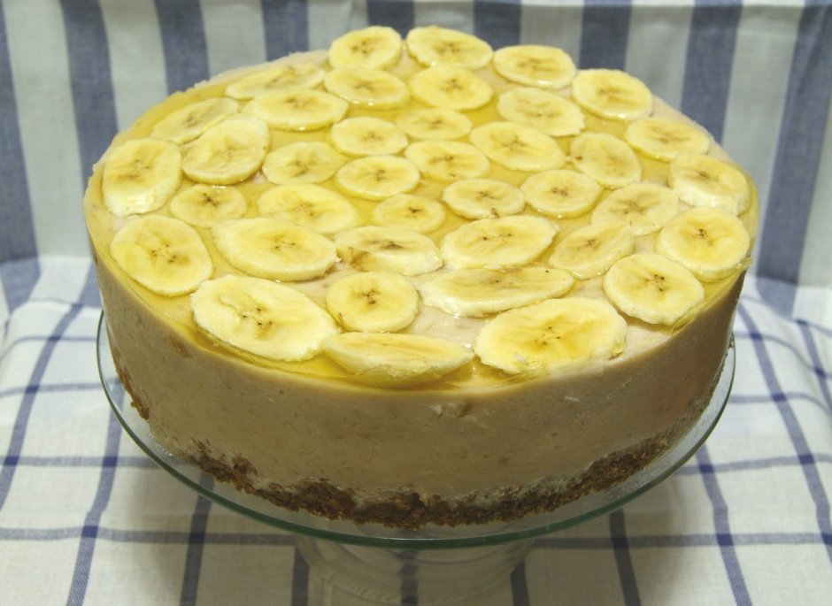 Сметанно банановый торт