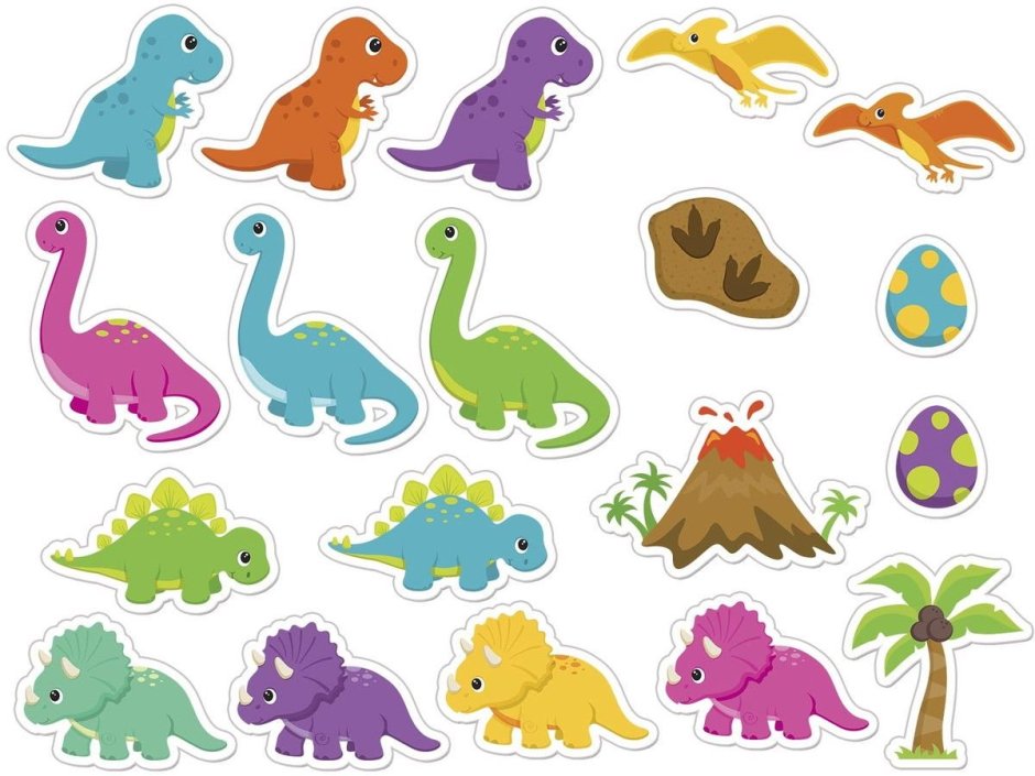 Флажки с динозавриками