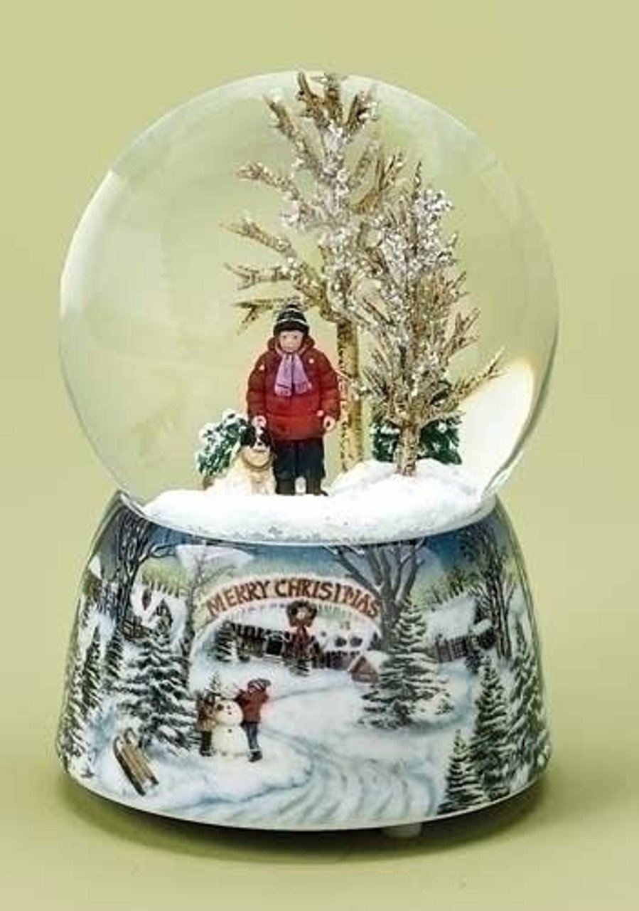 Стеклянный водяной шар Merry Christmas