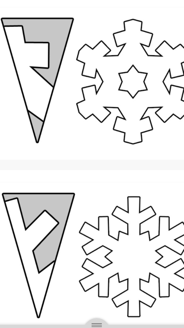 Узоры для снежинок из бумаги схемы