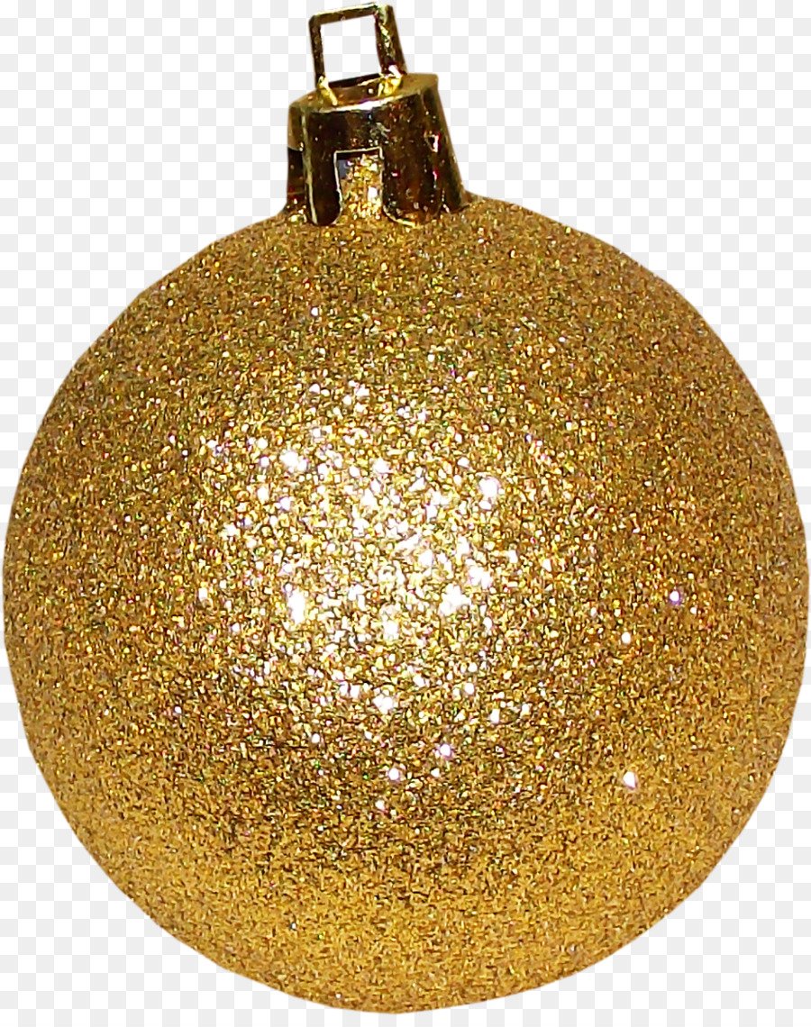 Золотой новогодний шарик