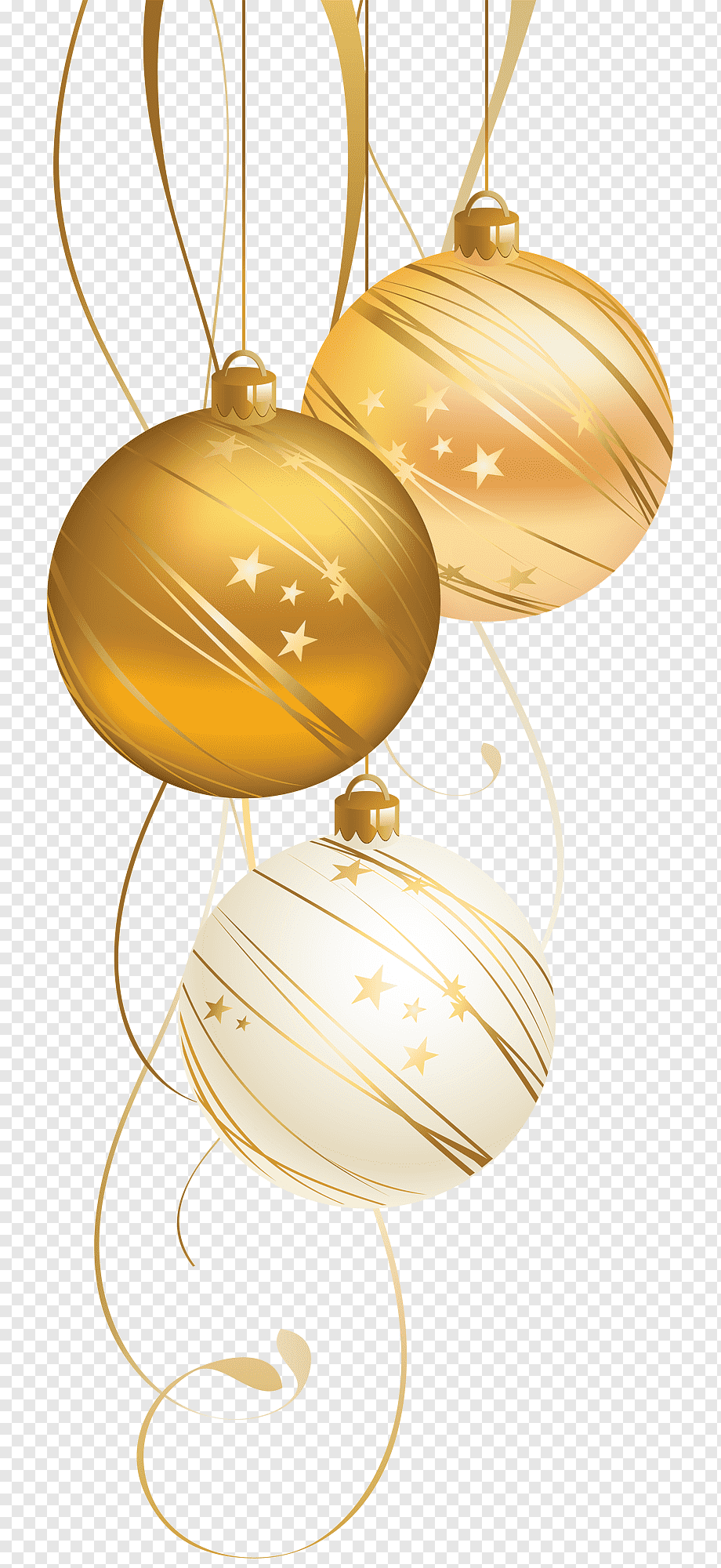 Новогодние шары на прозрачном фоне