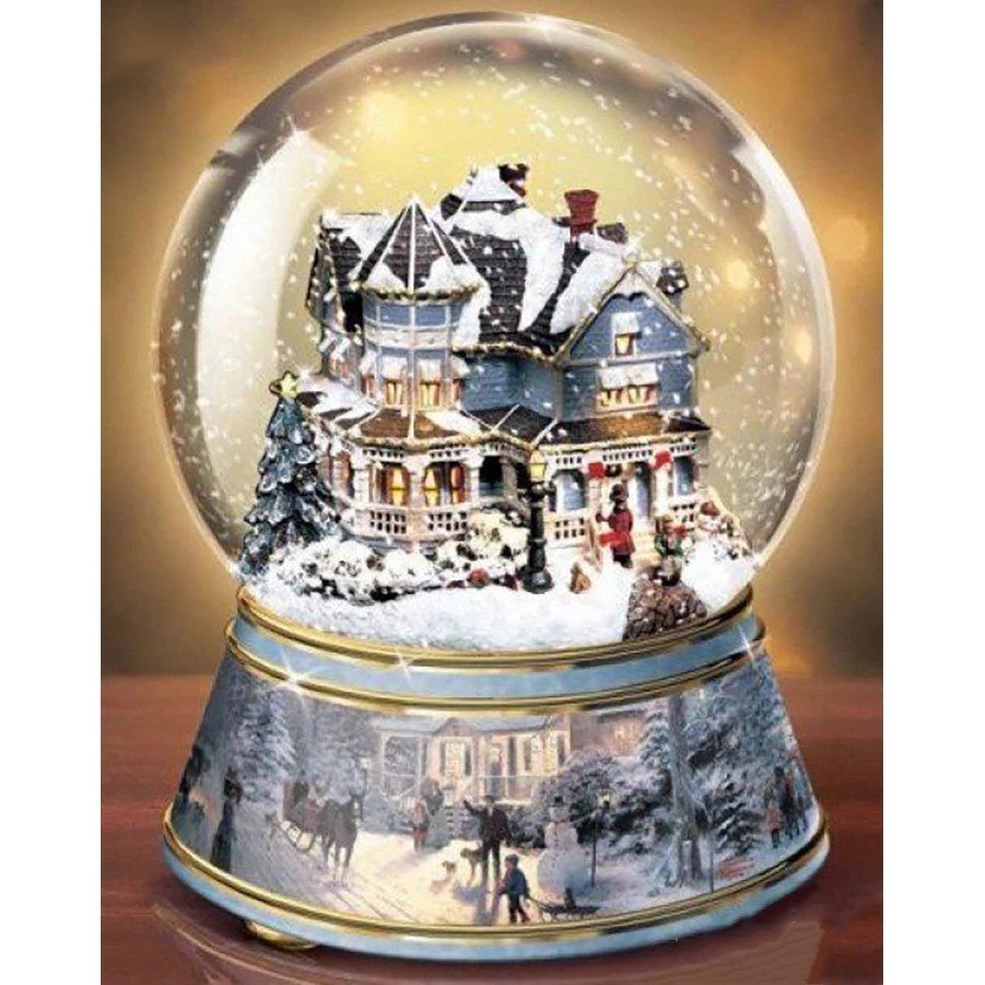 Стеклянный снежный шар Thomas Kinkade