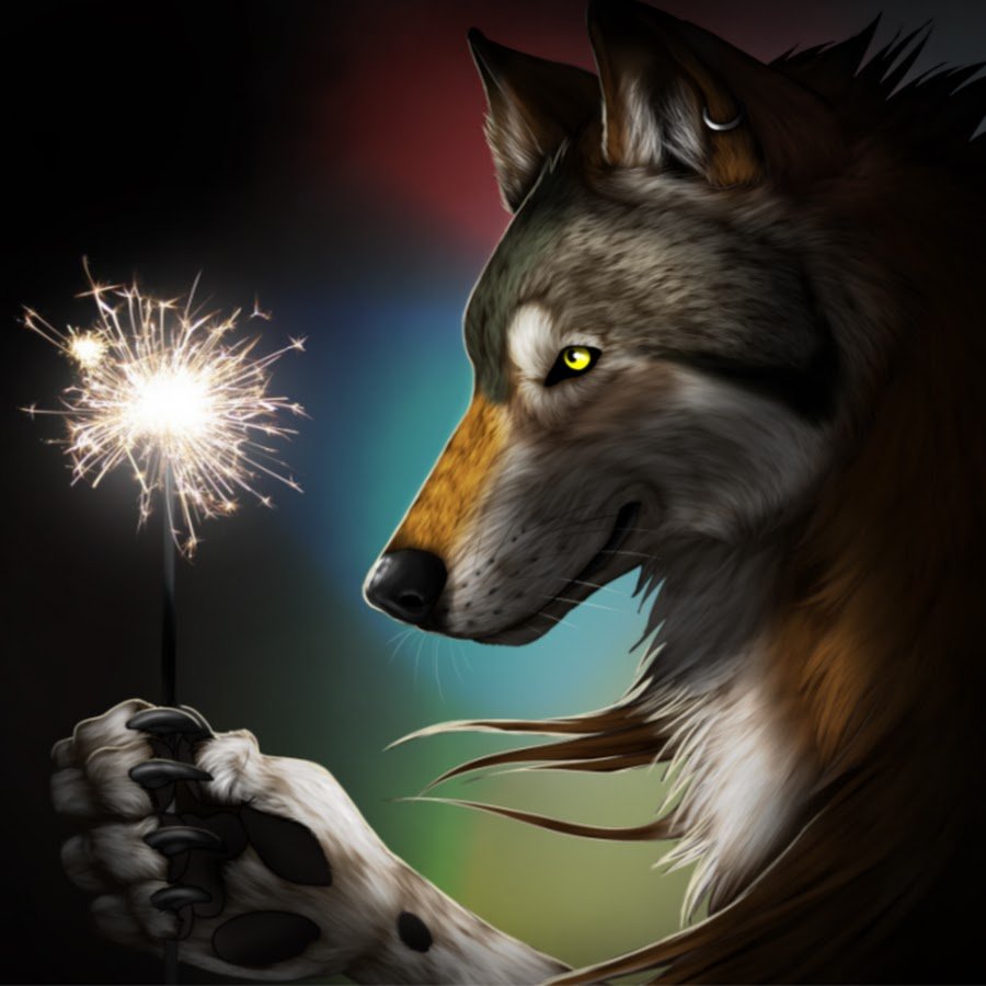 Волк новый год арт