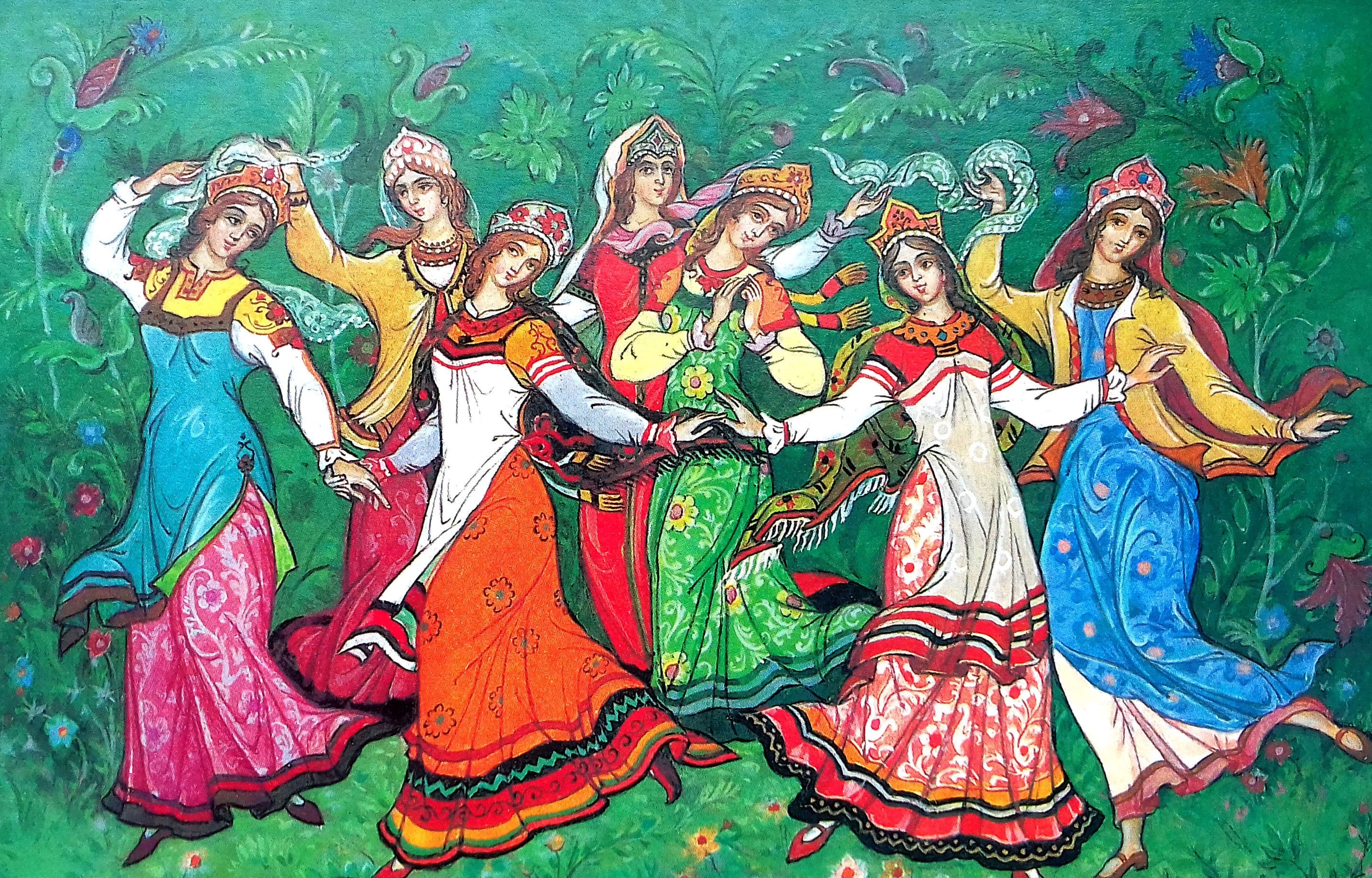 Русский народный танец девушки