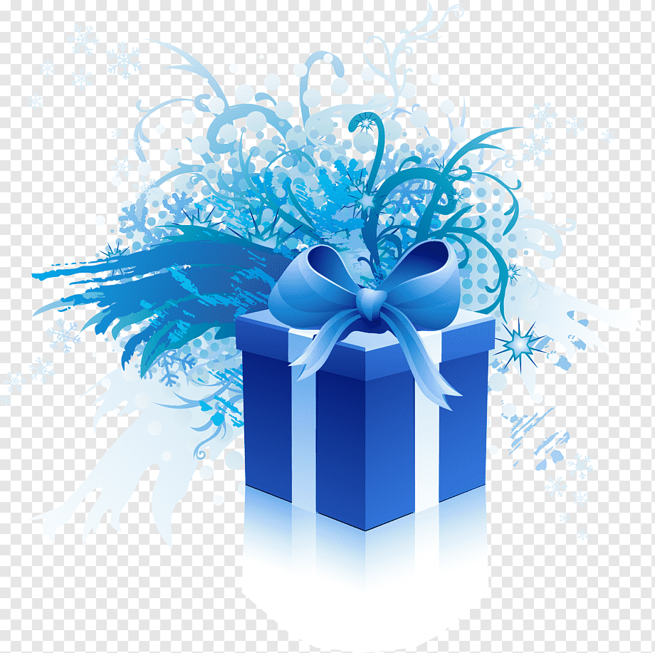 Подарок в синих тонах