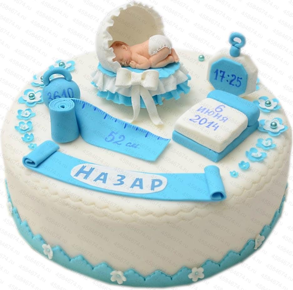 Торт для новорожденного мальчика