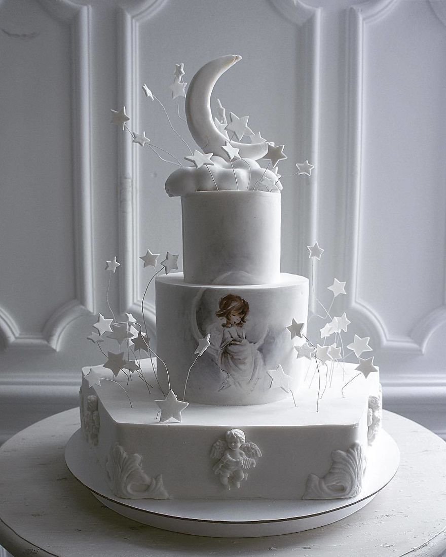 Свадебный торт с ангелочками