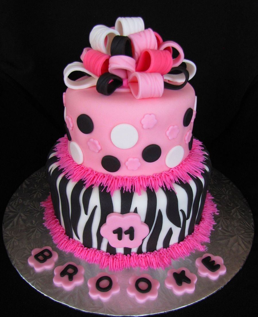 Черно розовый торт