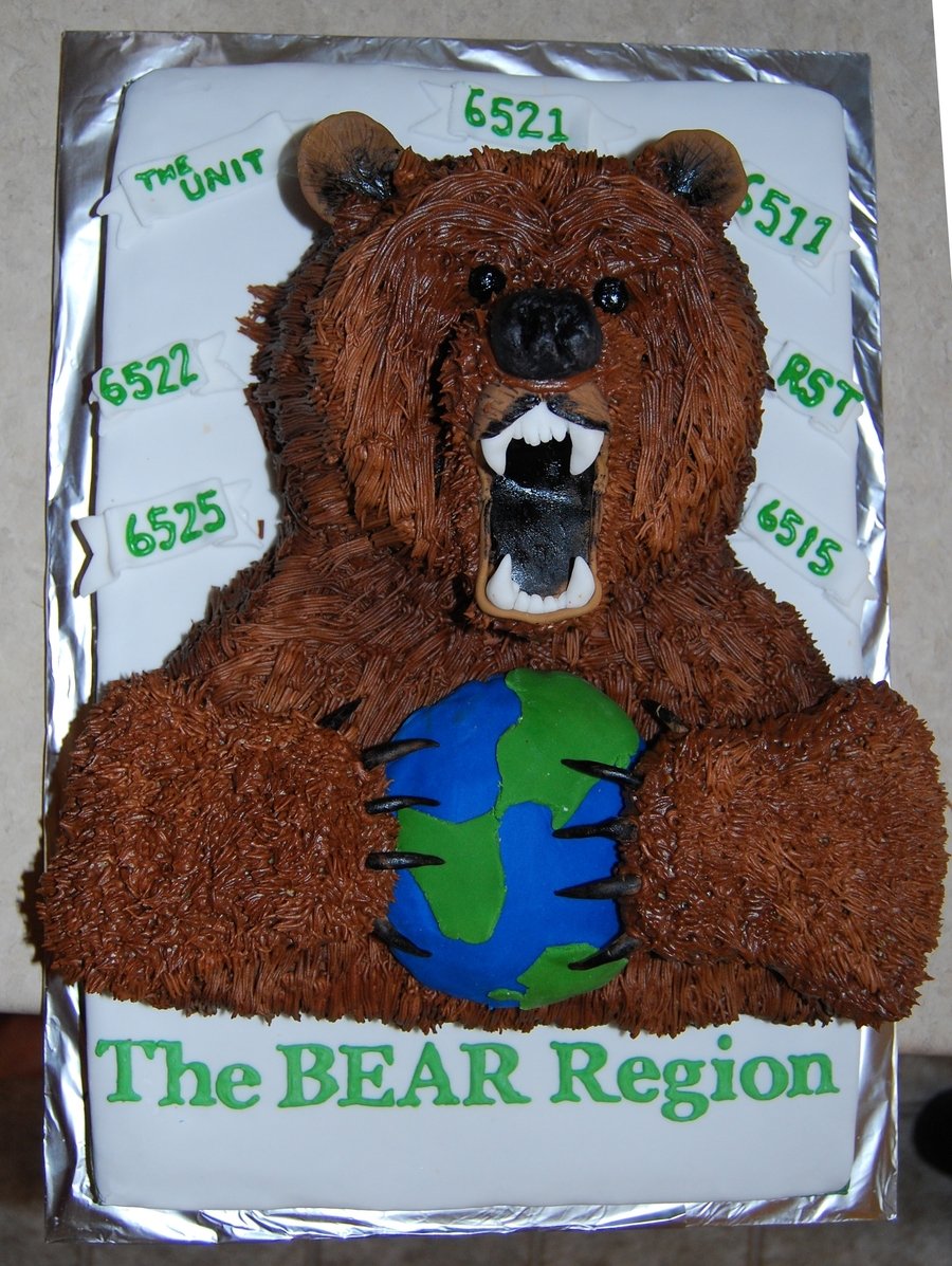 Торт с медведем для мужчины