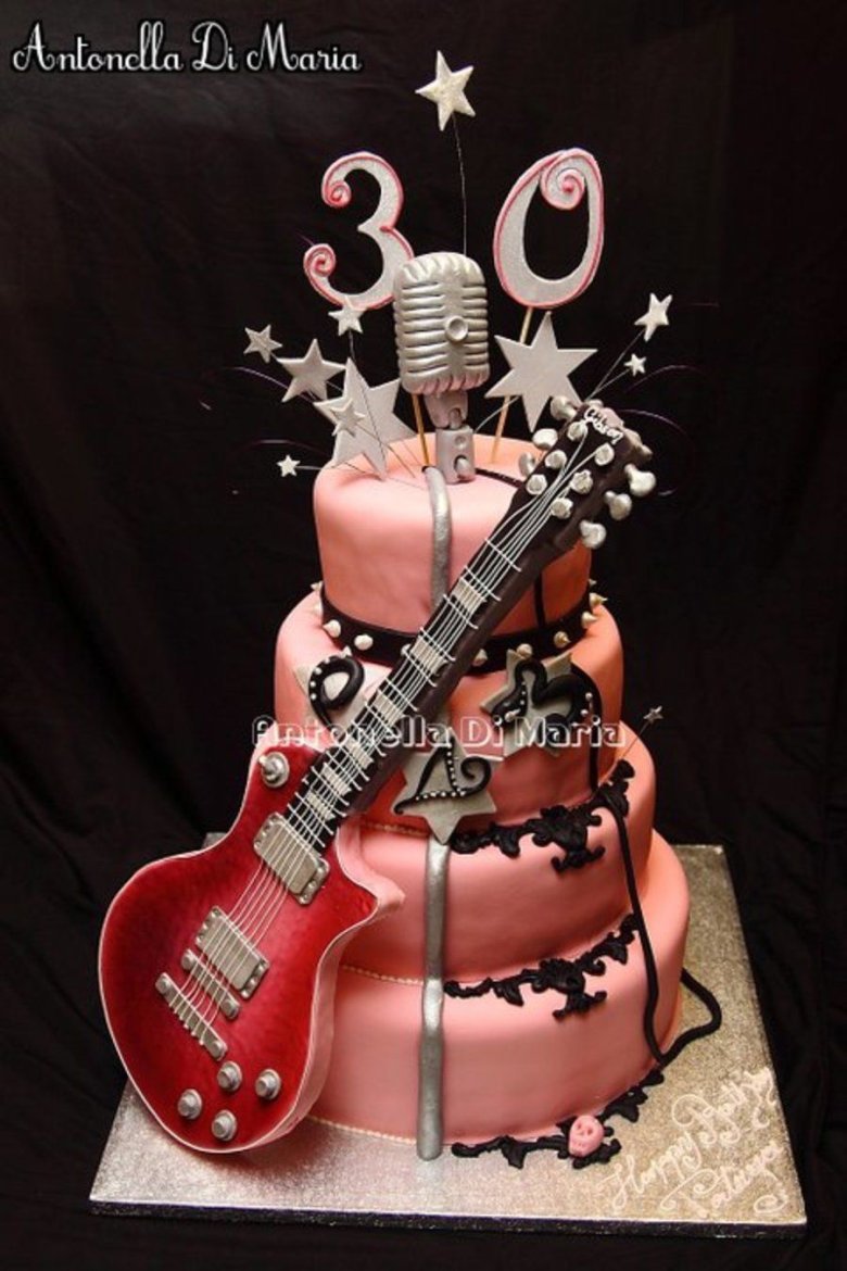 Украшение торта в стиле рок