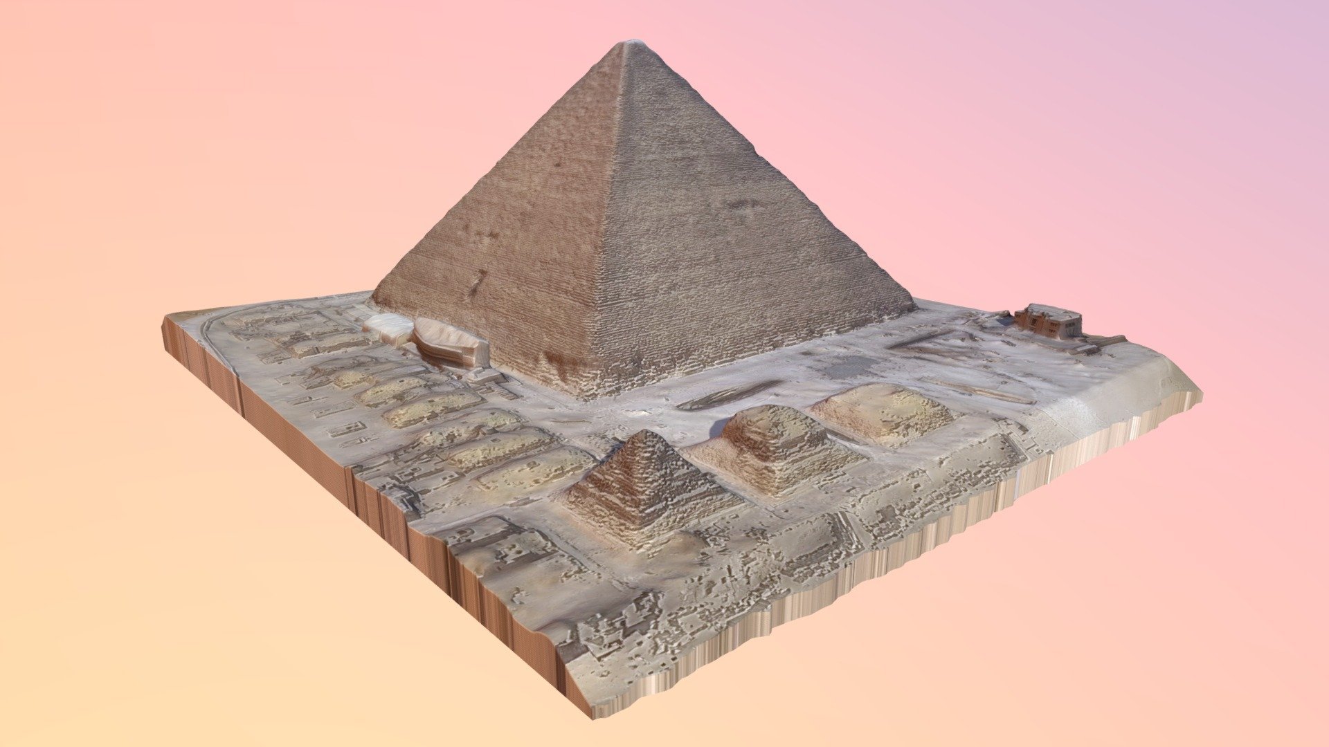Т д пирамида. Пирамида Хеопса 3д. 3д модель пирамиды Хеопса. Торт пирамида Хеопса. Пирамида Хеопса 3d модель.