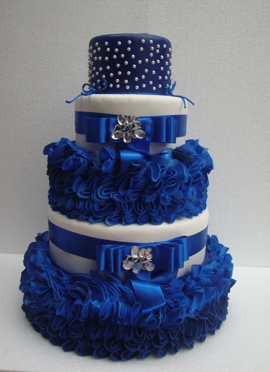 Торт для мальчика в синем цвете