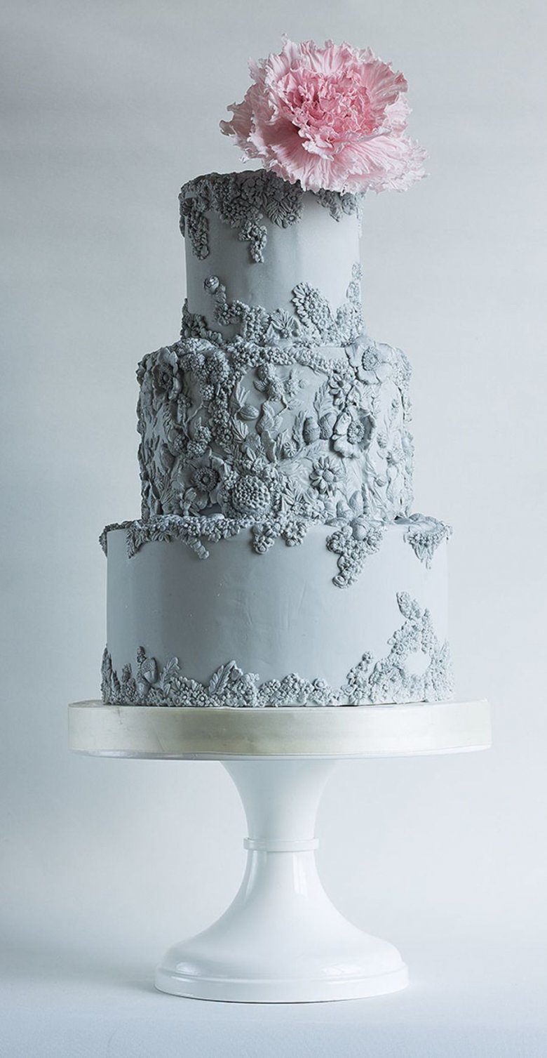 Торт свадебный фактурный