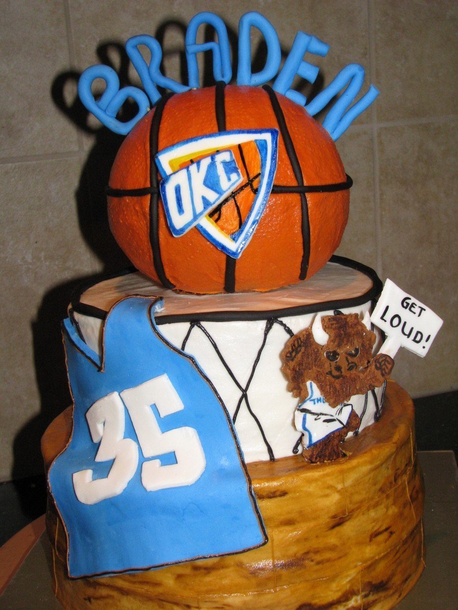 Баскетбольный торт для девочки