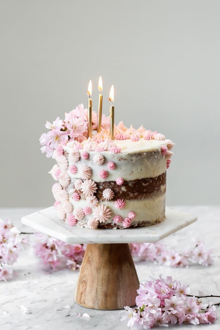 Весенний торт на день рождения