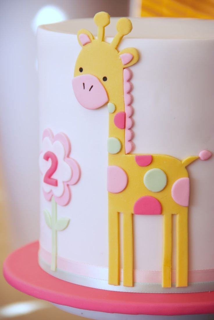 Торт с жирафиком для девочки