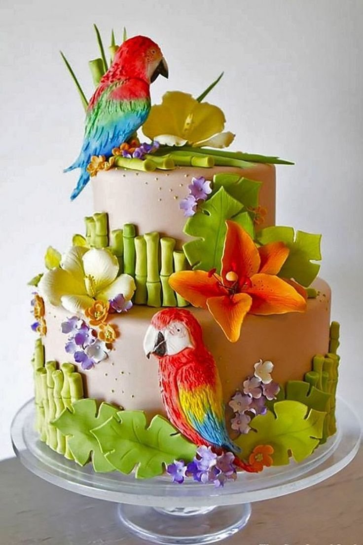 Тропический торт детский
