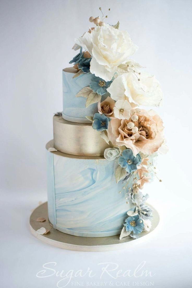 Свадебный торт с разводами