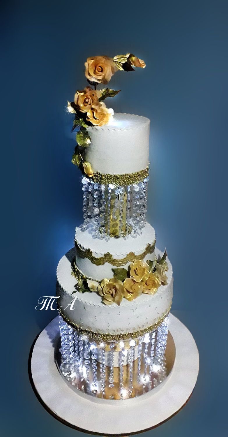 Свадебный торт с подсветкой