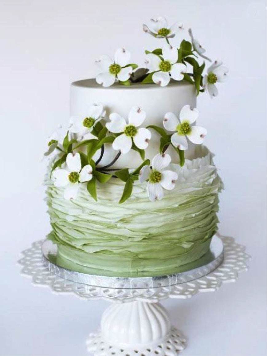 Весенний свадебный торт