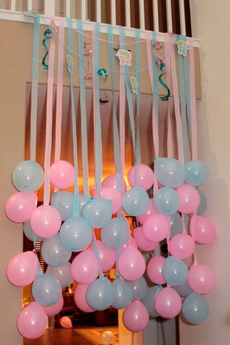 Украшение комнаты воздушными шарами