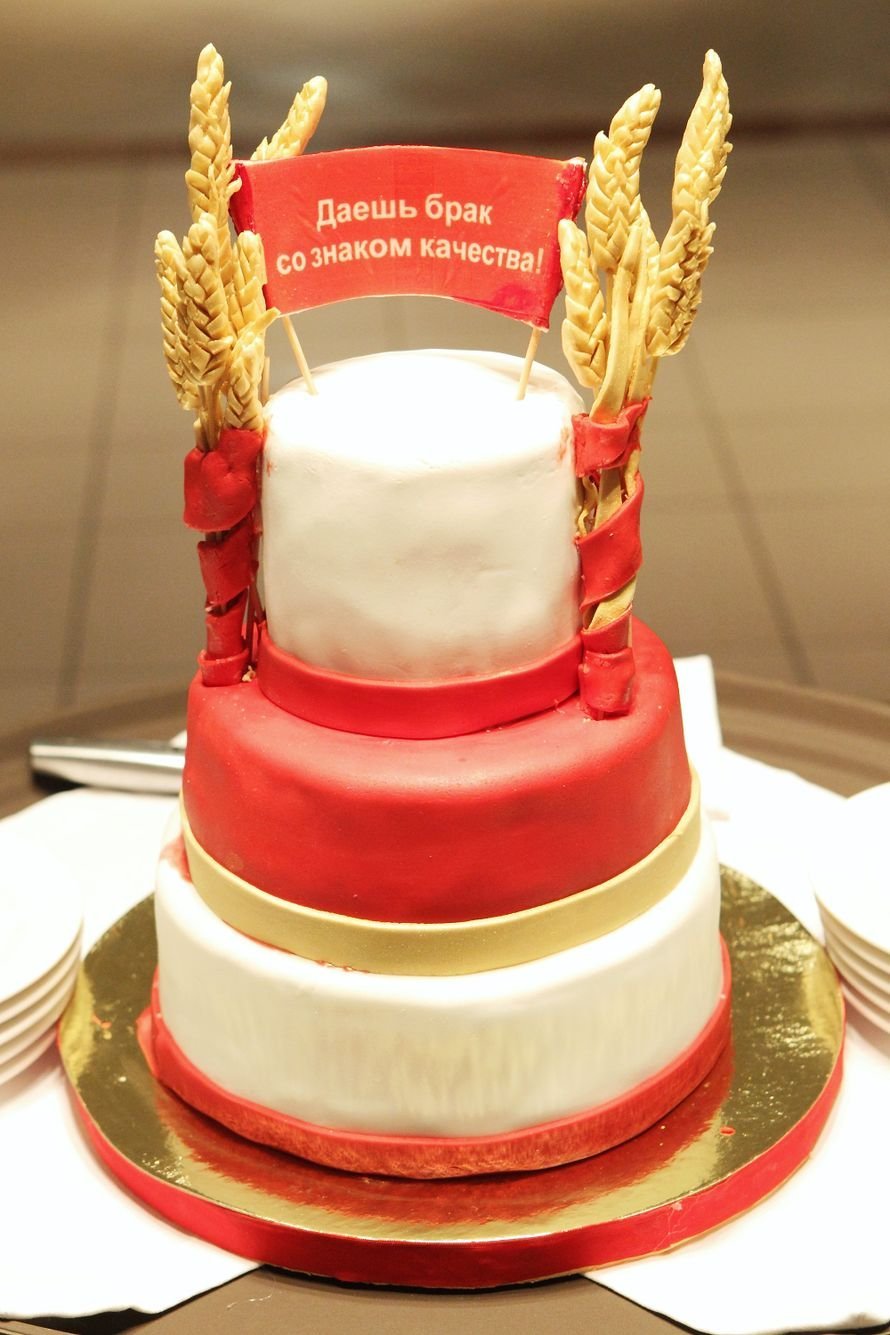 Свадебный торт с колосками