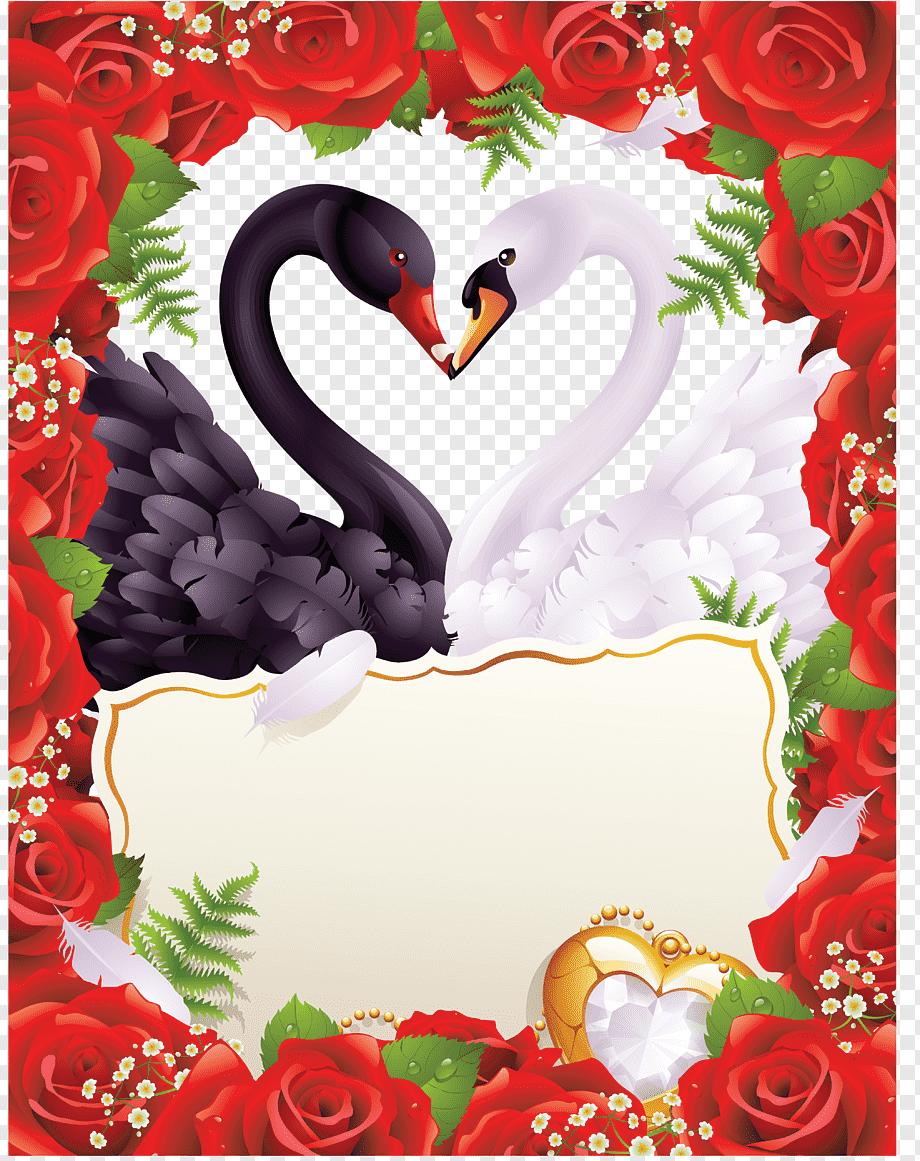 Свадебный плакат с лебедями