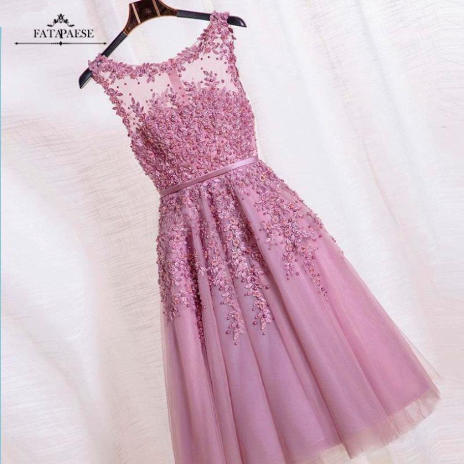 Красивое розовое платье