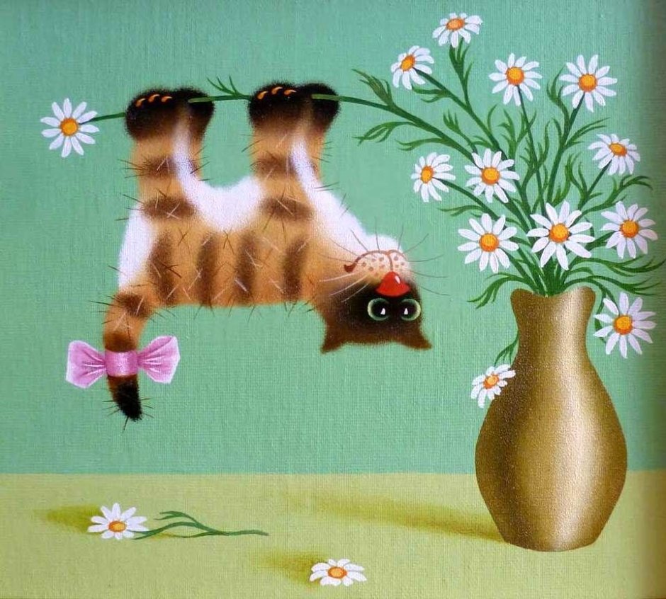 Кот поздравляет