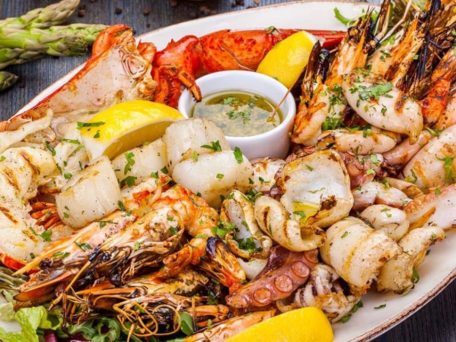 Горячие блюда из морепродуктов