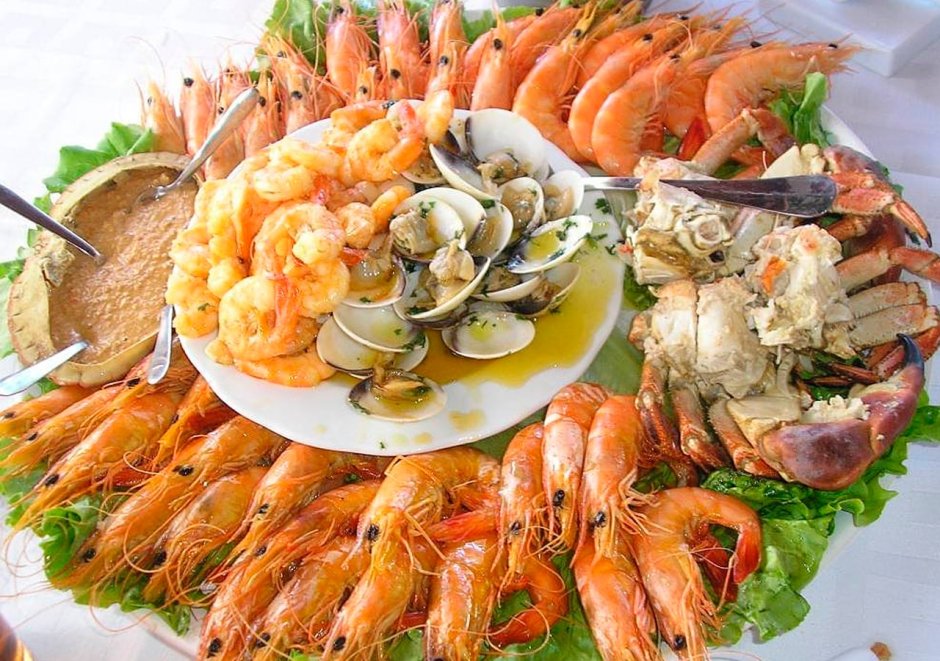 Тарелка с морепродуктами