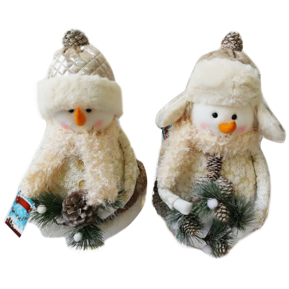 Новогодний сувенир семья снеговиков в фонарике
