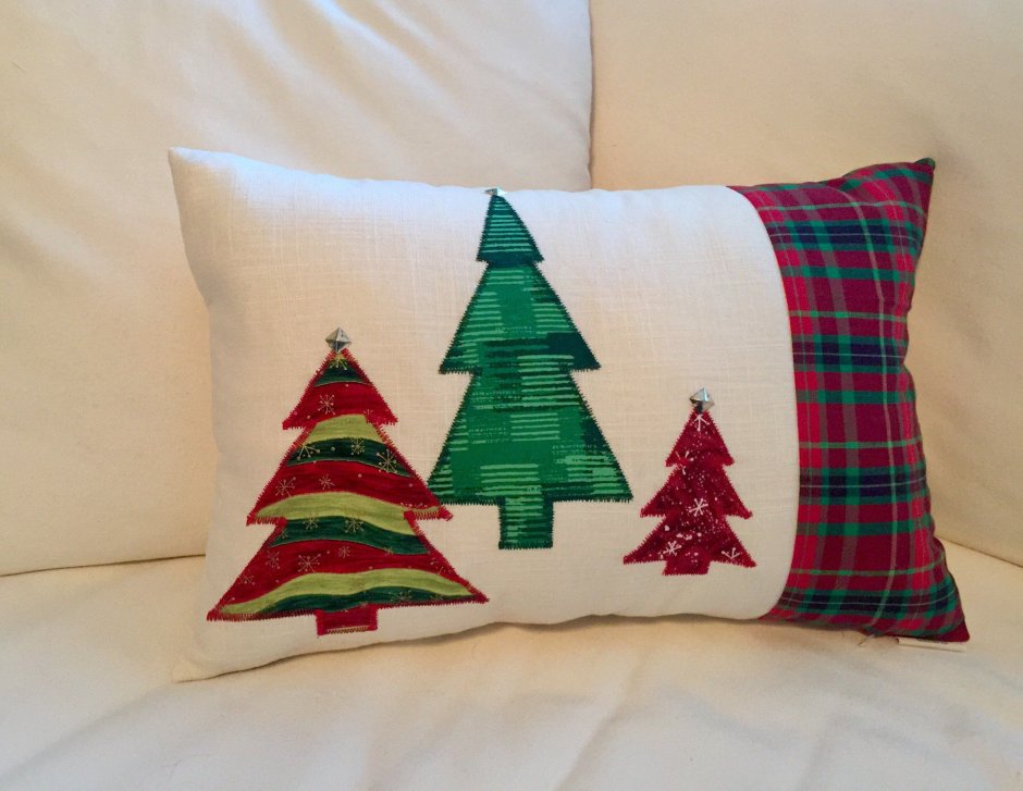 Sewing Christmas Tree Pillow