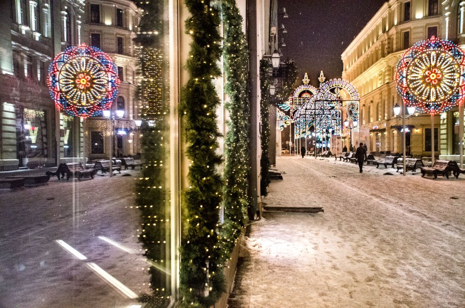 Зимняя Никольская улица