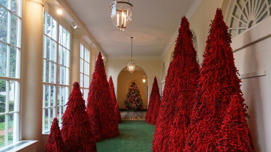 Красная Новогодняя елка