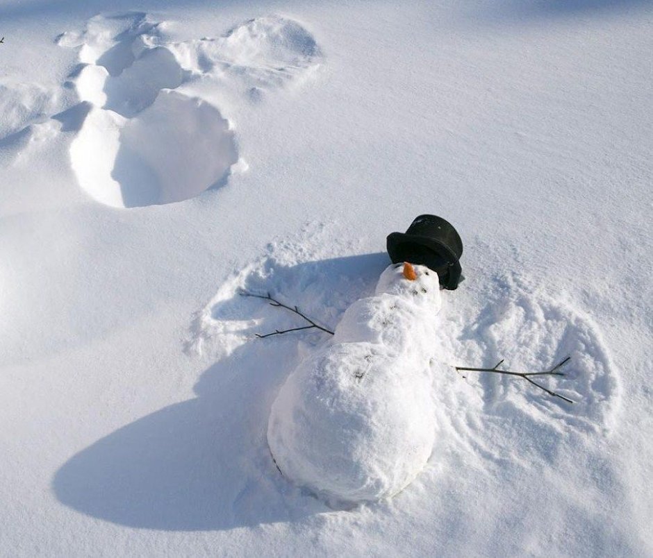 Снежный ангел и Снеговики