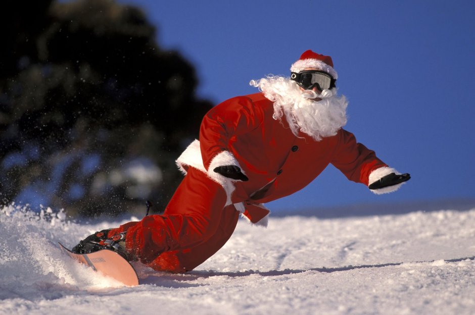 Дед Мороз горнолыжник