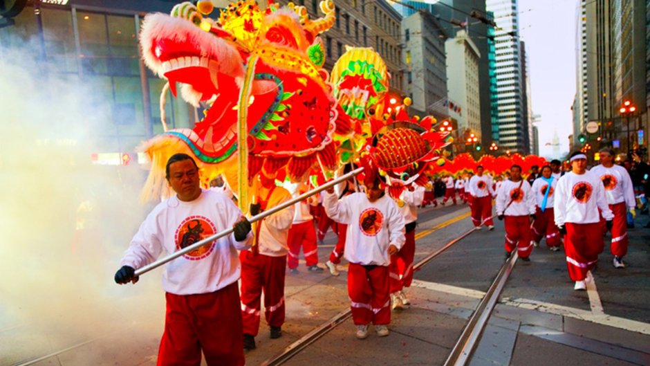 Новогодний парад фонарей в Китае