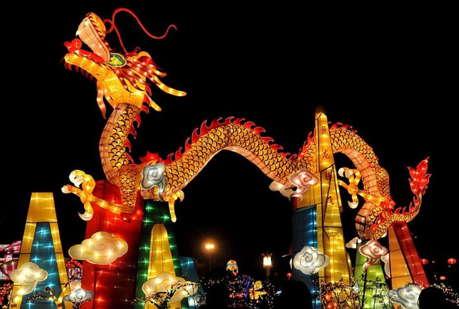 Китайский дракон праздник фонарей