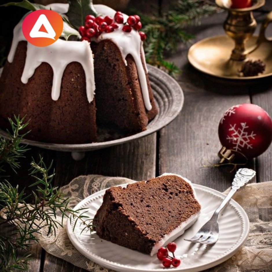 Шоколадный кекс новогодний