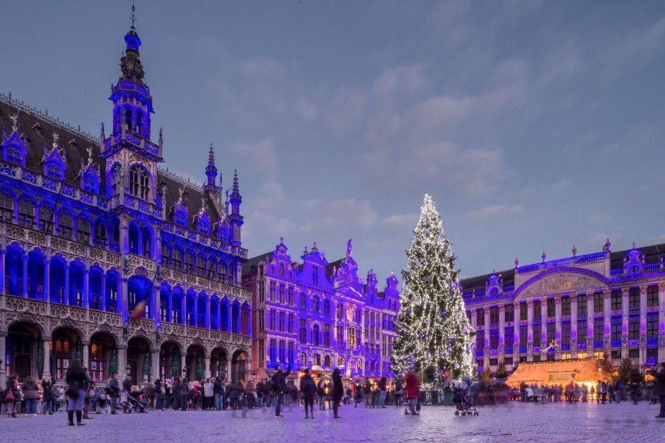 Брюссель Бельгия Рождество