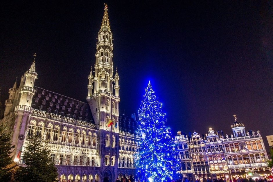Брюссель Бельгия Рождество
