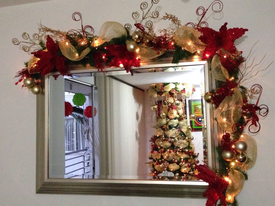 Зеркальные украшения новогодних украшений