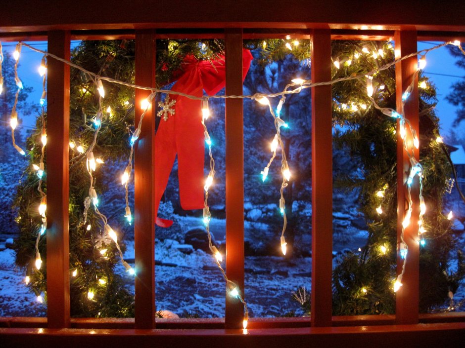 Новогодние огни на окна