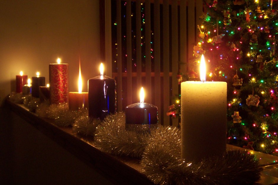 Уютные новогодние свечи